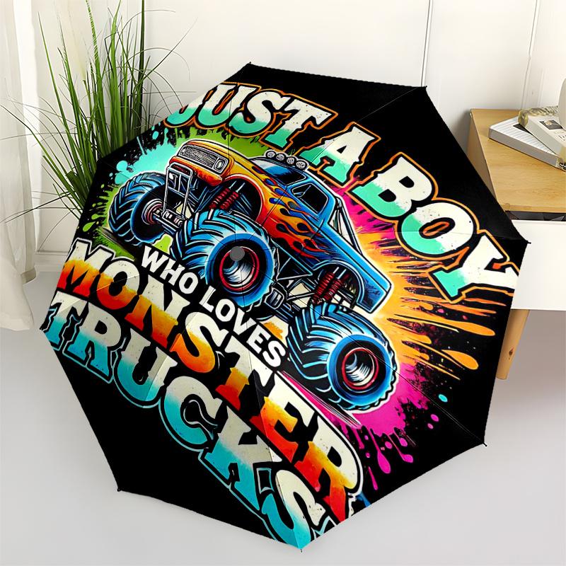 Monster Truck Themed Travel Umbrella 8 Ribs Automatic Opening and Closing, Portable Folding Design, Compact and Stylish Umbrella Suitable fo
Monster Truck Themed Travel Umbrella 8 Ribs Automatic Opening and Closing, Portable Folding Design, Compact and Stylish Umbrella Suitable fo