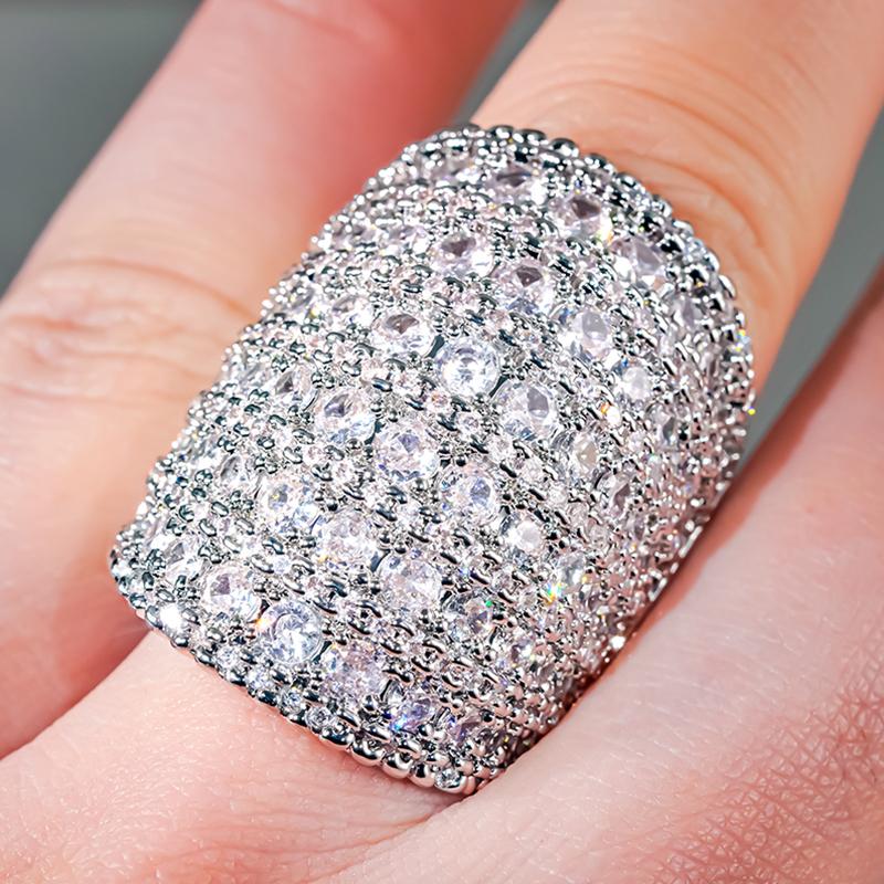Huitan Luxury Trendy Wide Rings for Women Sparkling Cubic Zirconia Wedding Party Modern Fashion Copper Color Female Zircon New 6
Huitan Luxury Trendy Wide Rings for Women Sparkling Cubic Zirconia Wedding Party Modern Fashion Copper Color Female Zircon New 6