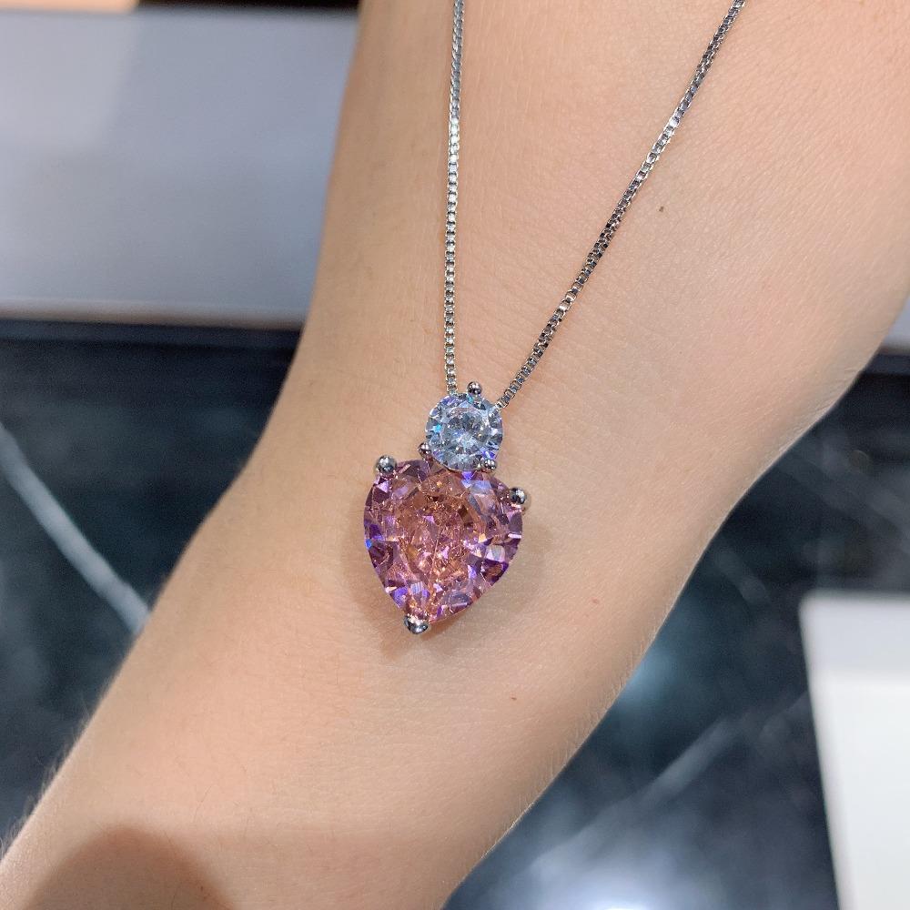Huabi Jewelry Hot Simulation Color Treasure Pink Diamond Love Heart Pendant Love Necklace Earrings Jewelry Set
Huabi Jewelry Hot Simulation Color Treasure Pink Diamond Love Heart Pendant Love Necklace Earrings Jewelry Set