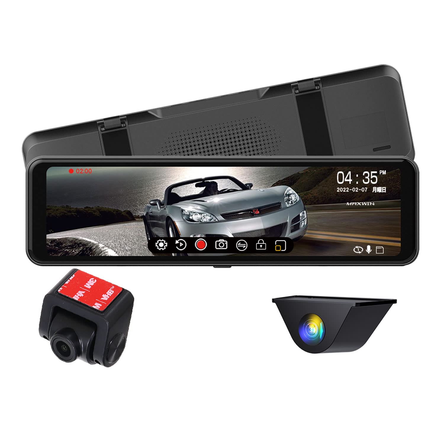 MAXWIN Drive Recorder 2K Передняя и задняя 2 камеры Одновременная запись Отдельная передняя камера Дюймовое цифровое зеркало заднего вида 1080P Внешняя задняя камера чёрный
MAXWIN Drive Recorder 2K Передняя и задняя 2 камеры Одновременная запись Отдельная передняя камера Дюймовое цифровое зеркало заднего вида 1080P Внешняя задняя камера чёрный