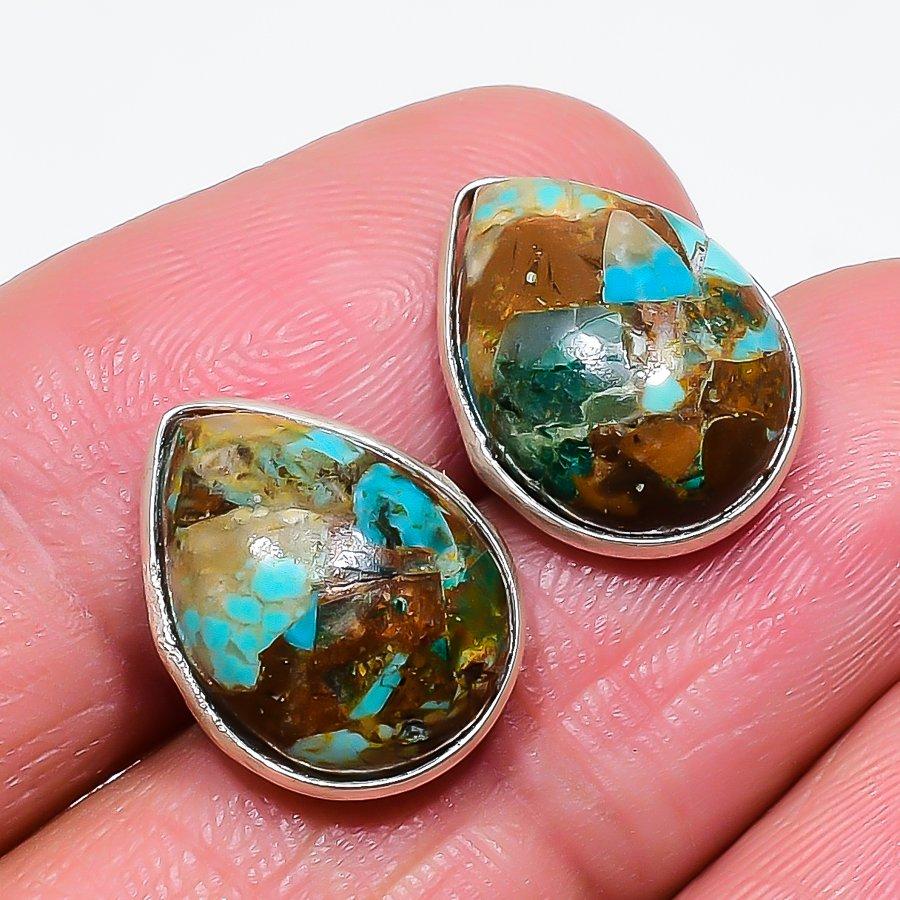 Chrysocolla Gemstone Handmade 925 Sterling Silver Jewelry Earring 0.59 KJ-679
Chrysocolla Gemstone Handmade 925 Sterling Silver Jewelry Earring 0.59 KJ-679