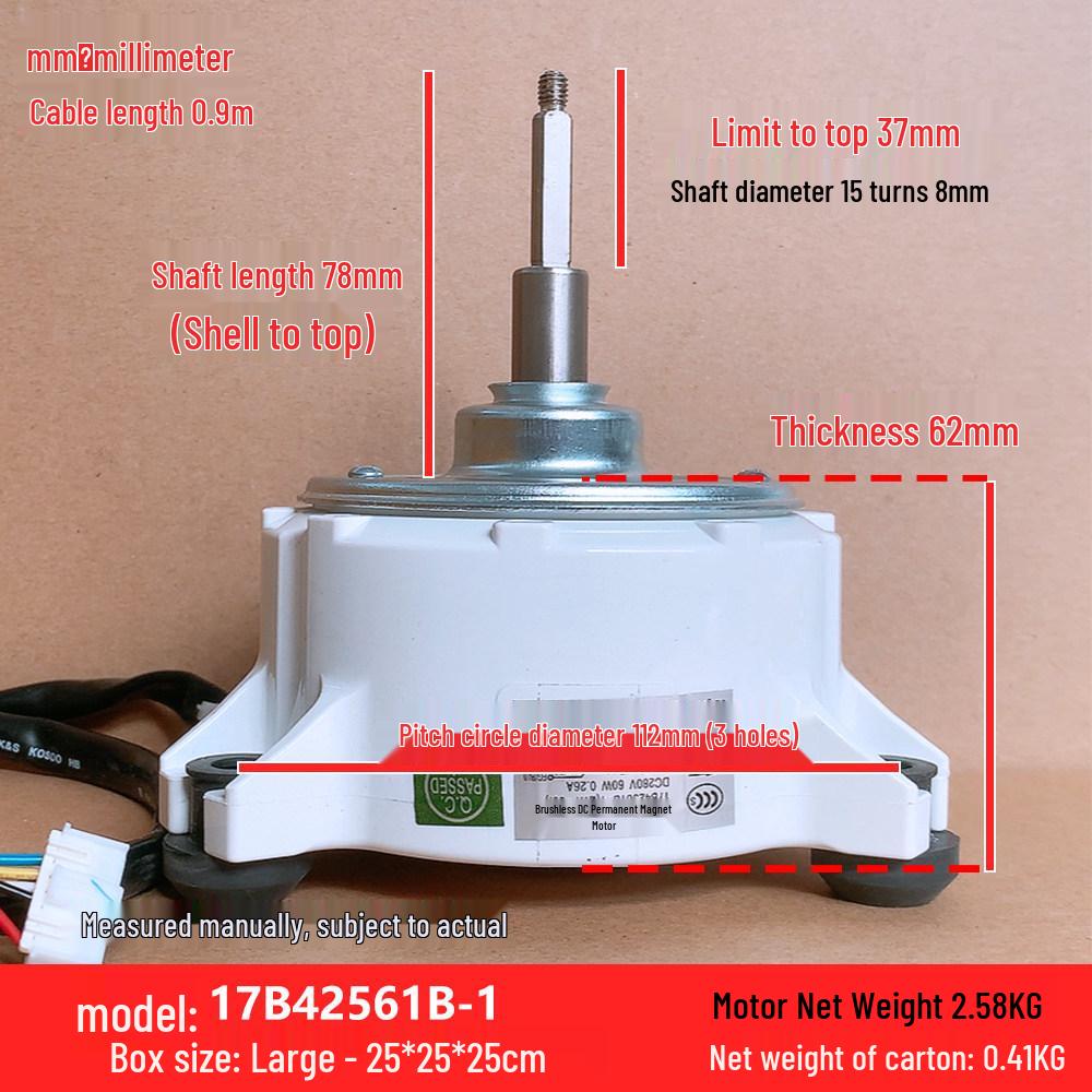 Hisense Hitachi Air Conditioner Indoor Fan Motor ZWF-60I, 60W Copper Wire.
Hisense Hitachi Air Conditioner Indoor Fan Motor ZWF-60I, 60W Copper Wire.