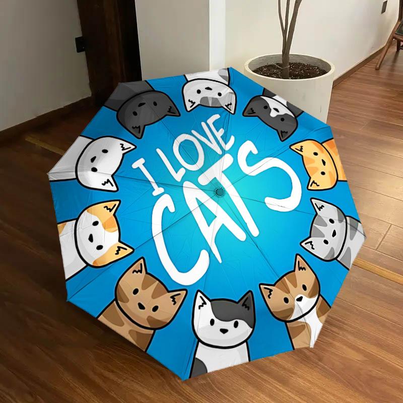 1pc Love Cats Automatic Folding Umbrella, Portable Collapsible Design, 8-Rib Iron Frame, Outdoor Accessory yy250905071
1pc Love Cats Automatic Folding Umbrella, Portable Collapsible Design, 8-Rib Iron Frame, Outdoor Accessory yy250905071