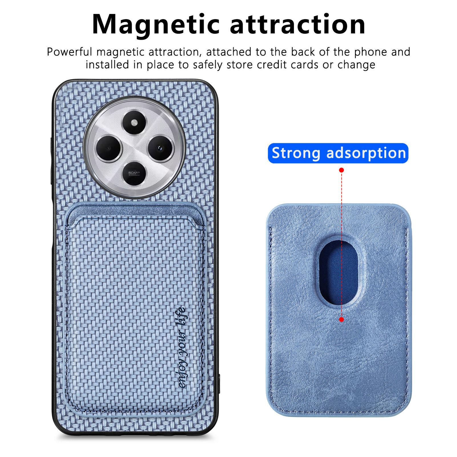 Phone Case For Xiaomi Redmi 14C 4G/14R 5G/Poco C75 4G Carbon Fiber Leather Back Cover with Detachable Card Bag Black
Phone Case For Xiaomi Redmi 14C 4G/14R 5G/Poco C75 4G Carbon Fiber Leather Back Cover with Detachable Card Bag Black