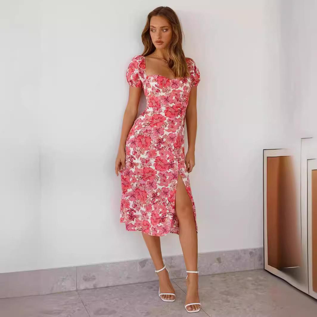 Весенне-летнее женское платье с коротким рукавом, повседневное милое платье-миди с квадратным вырезом и высокой талией S красный
Весенне-летнее женское платье с коротким рукавом, повседневное милое платье-миди с квадратным вырезом и высокой талией S красный