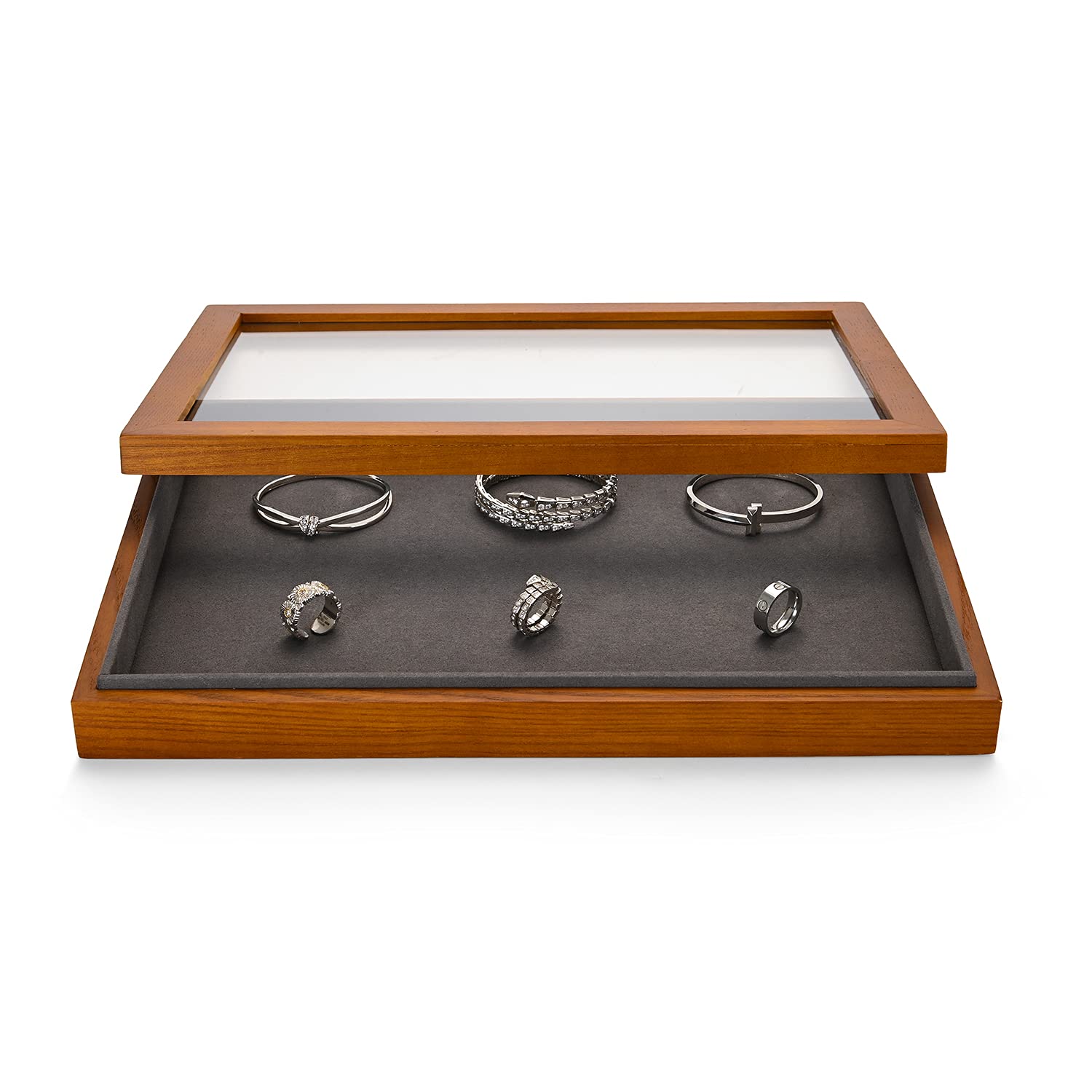 Papten Jewelry Tray with Wooden Jewelry No for Stylish X02502 Lid, Box, Dividers, Rings, Watches, Necklaces, Display, Storage, Transparent, Portable,
Papten Jewelry Tray with Wooden Jewelry No for Stylish X02502 Lid, Box, Dividers, Rings, Watches, Necklaces, Display, Storage, Transparent, Portable,