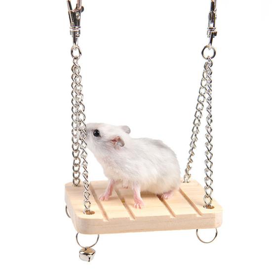 Wooden Hanging Swing Hammock Hamster Squirrel Parrot Pet Chain with Bell Toy
Wooden Hanging Swing Hammock Hamster Squirrel Parrot Pet Chain with Bell Toy