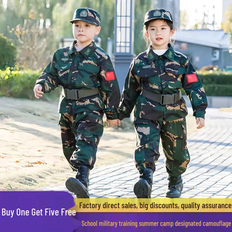 Kids Camouflage Suit Set for Summer Camp - Military Training Uniform for Boys and Girls in Primary and Secondary School. 100
Kids Camouflage Suit Set for Summer Camp - Military Training Uniform for Boys and Girls in Primary and Secondary School. 100
