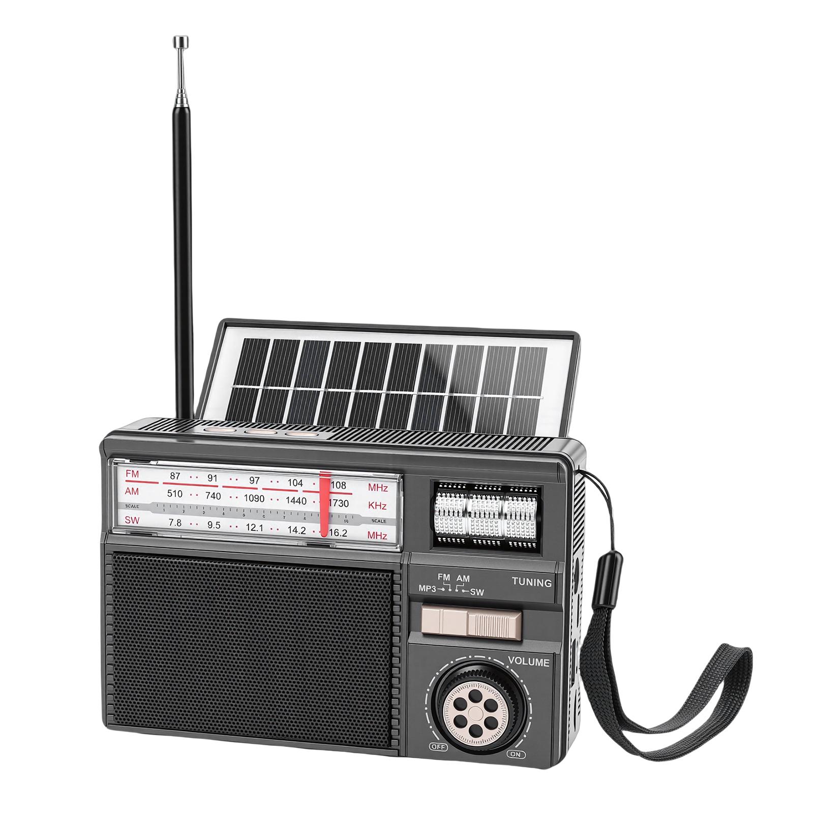 Portable AM FM SW Radio Retro Bluetooth Speaker 1200mAh Rechargeable Solar Charging Radio Memory Card USB Playback
Portable AM FM SW Radio Retro Bluetooth Speaker 1200mAh Rechargeable Solar Charging Radio Memory Card USB Playback