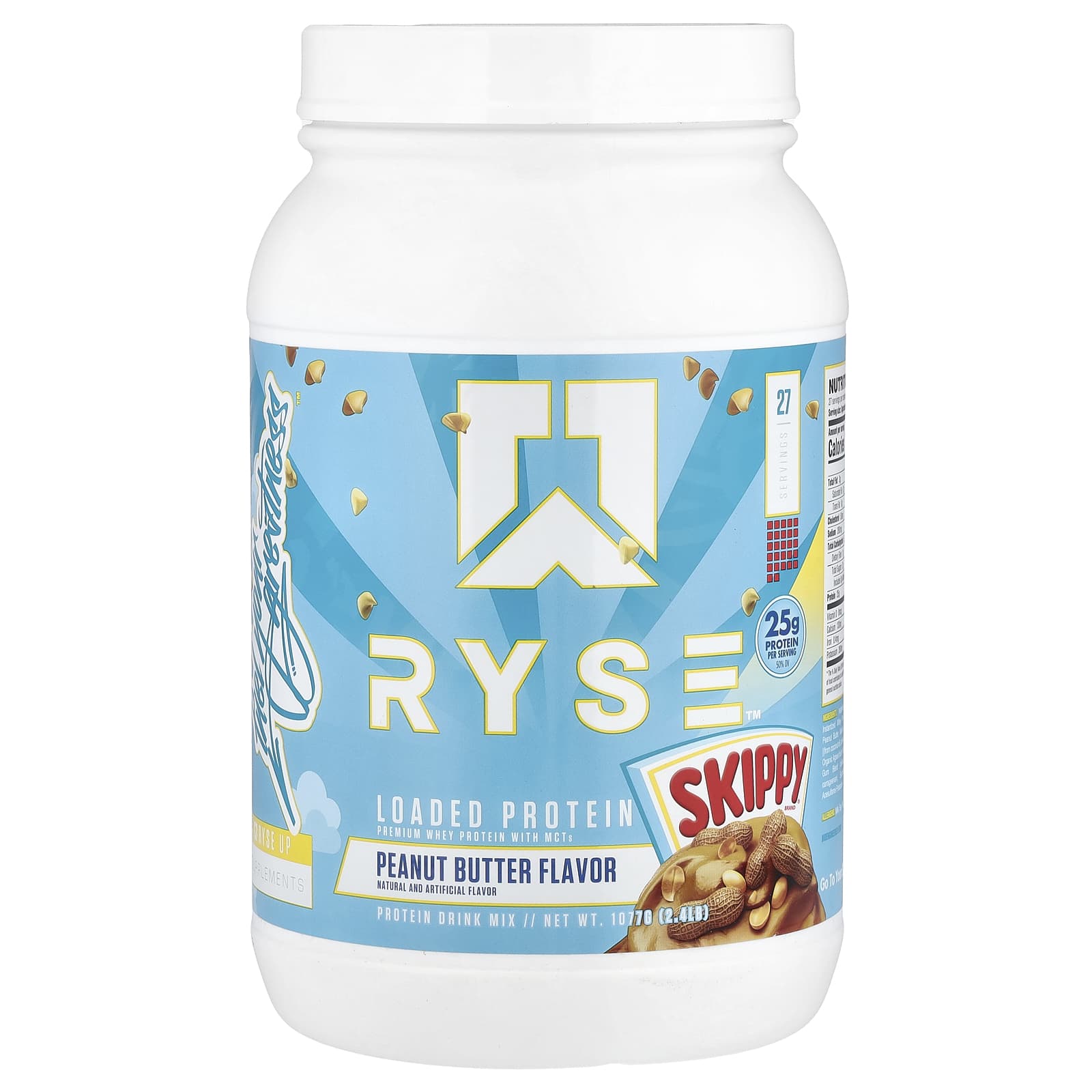 RYSE, Loading Protein, Premium Whey Protein with MCTs, Skinpy® Peanut Butter, 2.4 lb (1,077 g)
RYSE, Loading Protein, Premium Whey Protein with MCTs, Skinpy® Peanut Butter, 2.4 lb (1,077 g)