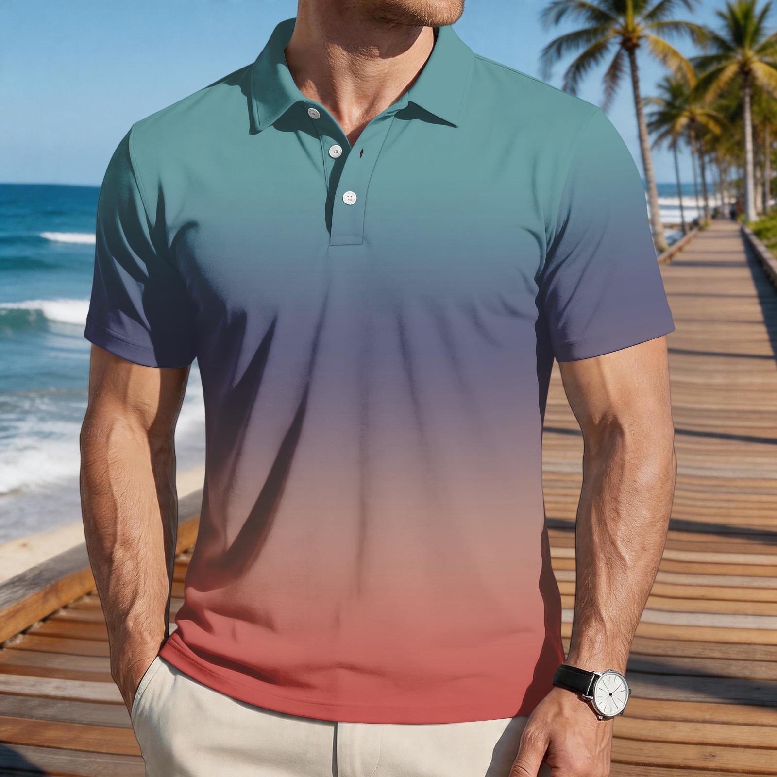 Men Loose Fit Casual Gradient Print Short Sleeve Polo Shirt with Turn Down Collar for Everyday Wear Comfortable Material S розовый
Men Loose Fit Casual Gradient Print Short Sleeve Polo Shirt with Turn Down Collar for Everyday Wear Comfortable Material S розовый