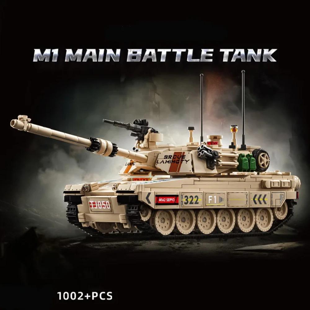 Military MOC 1002pcs M1 Abrams Main Battle Tank Model Kit Building Blocks Set Soldiers Figures Bricks Toys For Children Boy Gift
Military MOC 1002pcs M1 Abrams Main Battle Tank Model Kit Building Blocks Set Soldiers Figures Bricks Toys For Children Boy Gift