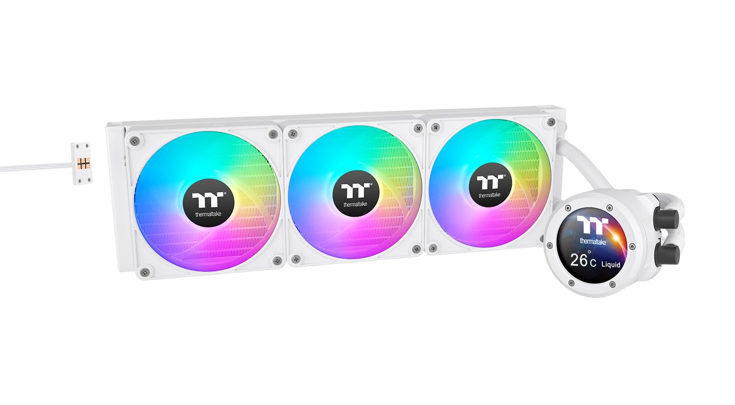 Thermaltake TH420 V2 Ultra EX ARGB Sync Snow Edition 420mm Liquid CPU Cooler FN2395 All-in-one CL-W428-PL14SW-A білий
Thermaltake TH420 V2 Ultra EX ARGB Sync Snow Edition 420mm Liquid CPU Cooler FN2395 All-in-one CL-W428-PL14SW-A білий
