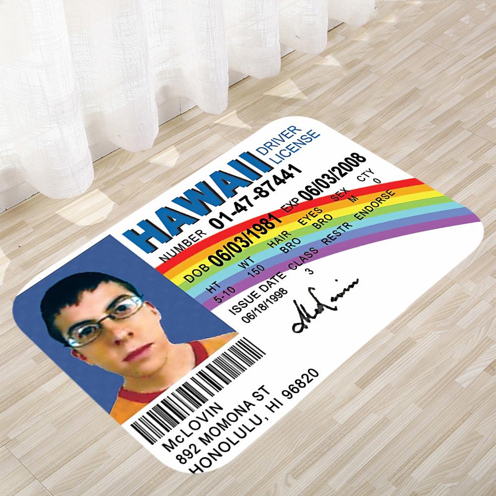 Mclovin id card superbad geek Floor Mats Home Carpet Door Mats Modern Decor Carpet Bathroom Anti-Slip Floor Mats 367 40cmx60cm
Mclovin id card superbad geek Floor Mats Home Carpet Door Mats Modern Decor Carpet Bathroom Anti-Slip Floor Mats 367 40cmx60cm