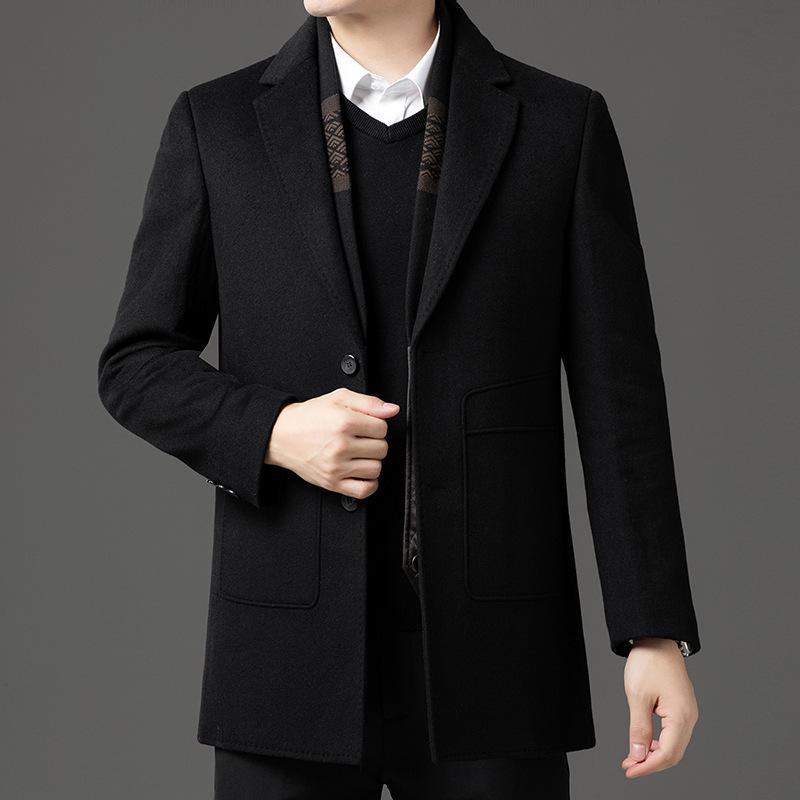 Men s Single-Breasted Double-Sided Cashmere Coat with Detachable Duck Down Liner L
Men s Single-Breasted Double-Sided Cashmere Coat with Detachable Duck Down Liner L