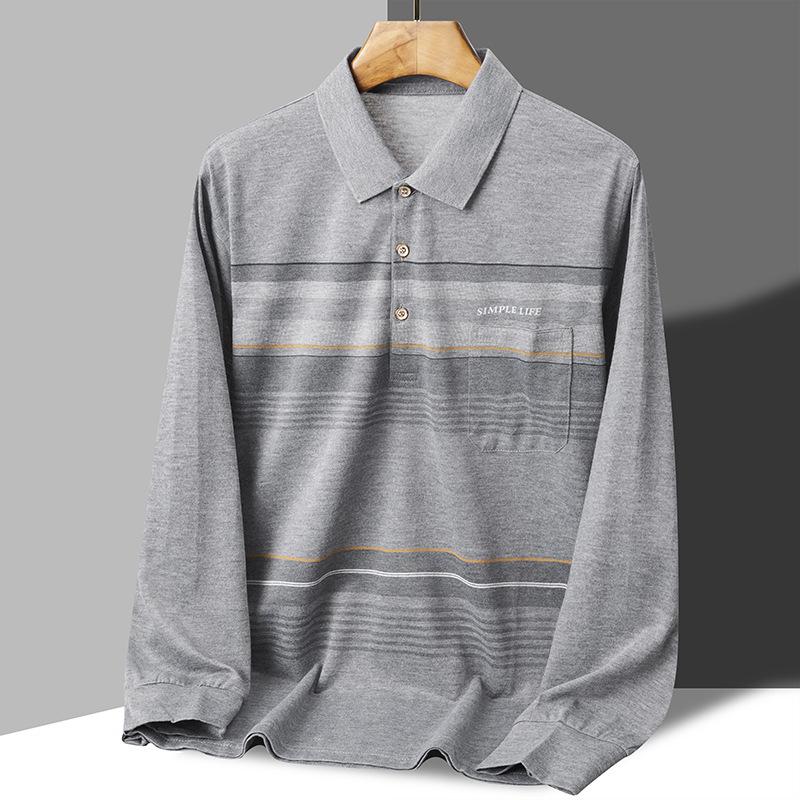 Мужская рубашка поло с длинными рукавами и карманами в полоску, весна-осень 2023 г. — повседневный бизнес XXL
Мужская рубашка поло с длинными рукавами и карманами в полоску, весна-осень 2023 г. — повседневный бизнес XXL