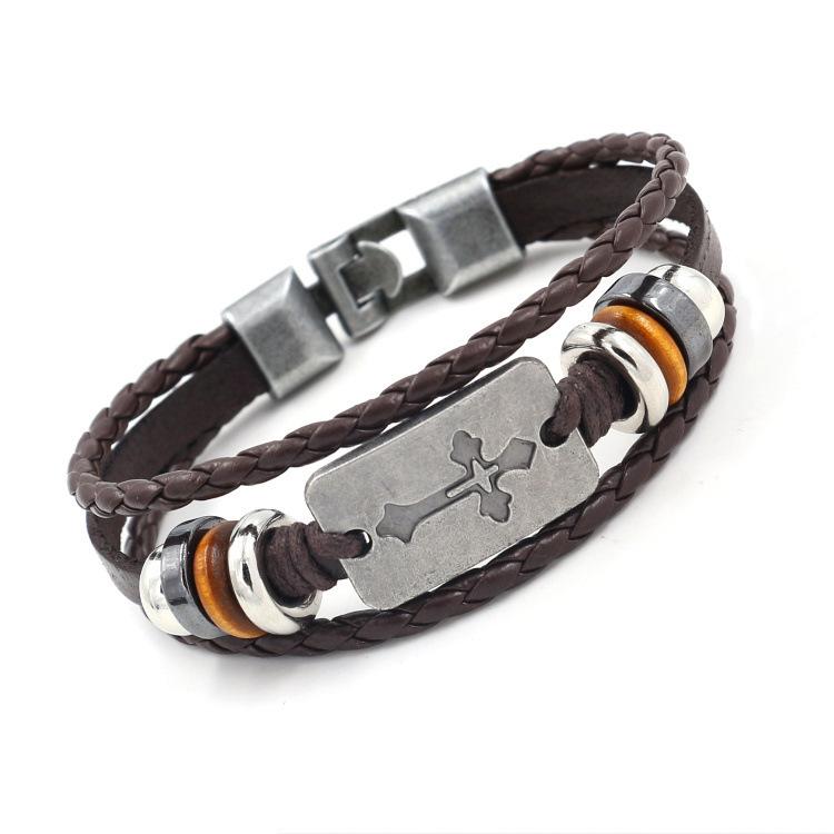 Мужской винтажный черный браслет с головой волка, плетеный вручную из кожи One Size кофейный
Мужской винтажный черный браслет с головой волка, плетеный вручную из кожи One Size кофейный