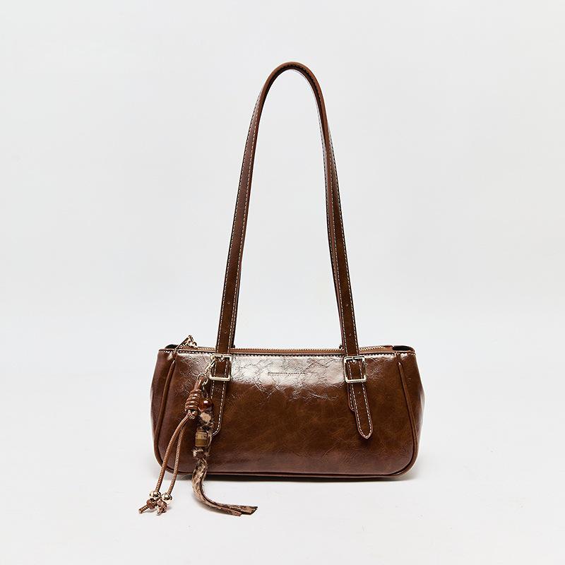 Сумка-багет на плечо из ретро кожи с масляной восковой пропиткой на осень/зиму 2025 для женщин - сумка-тоут для поездок на работу в стиле подушка коричневый
Сумка-багет на плечо из ретро кожи с масляной восковой пропиткой на осень/зиму 2025 для женщин - сумка-тоут для поездок на работу в стиле подушка коричневый