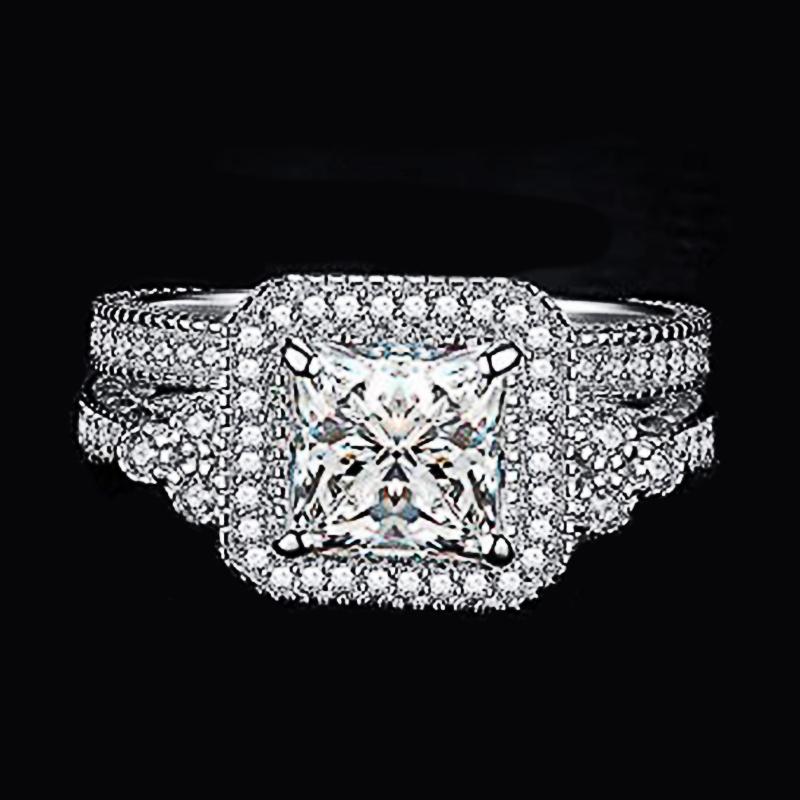 Huitan 2Pcs Set Cubic Zirconia Wedding Rings for Women Luxury Princess CZ Copper Color Engagement Band Party Fashion Zircon 9
Huitan 2Pcs Set Cubic Zirconia Wedding Rings for Women Luxury Princess CZ Copper Color Engagement Band Party Fashion Zircon 9