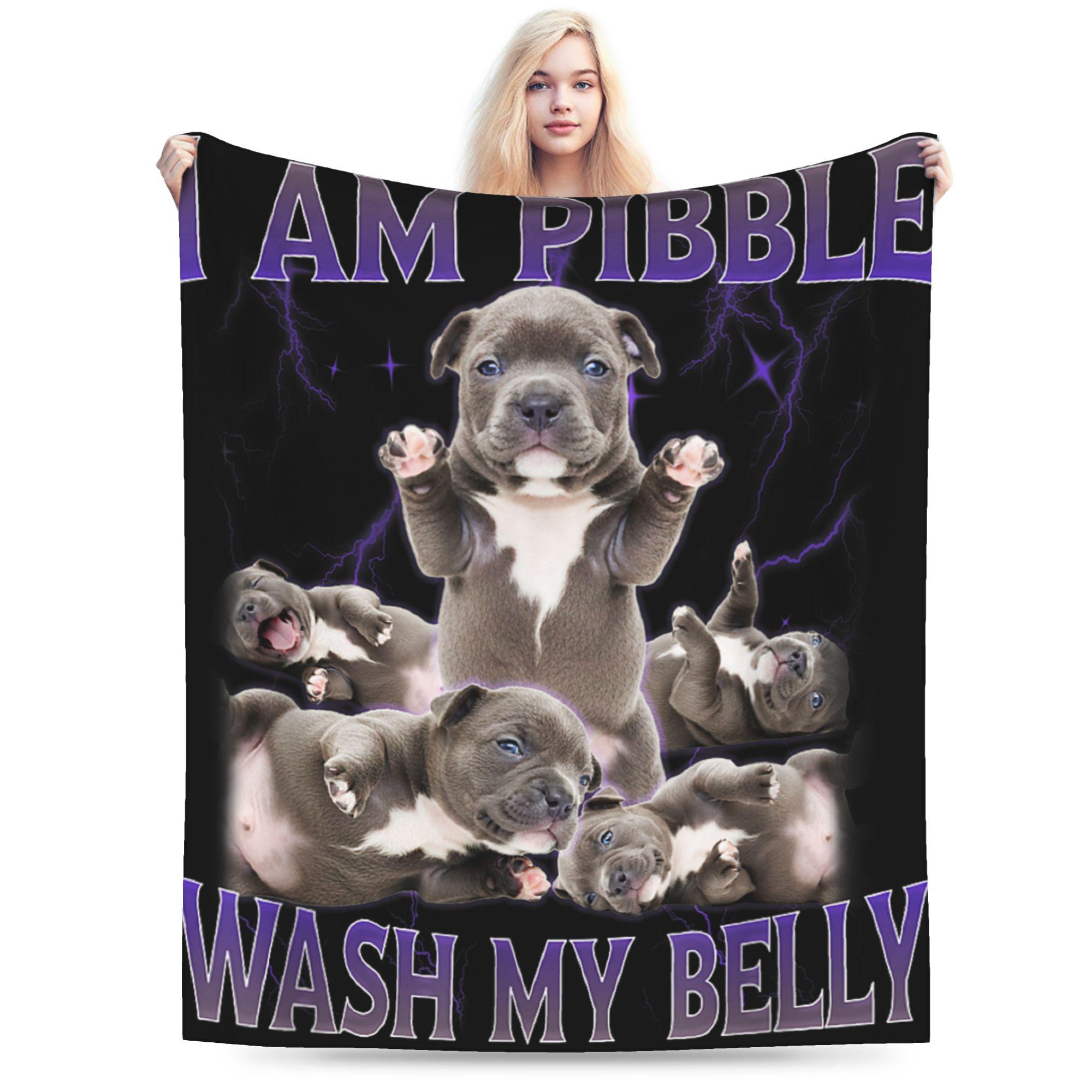 I Am Pibble Wash My Belly Blankets Coral Fleece Plush Meme Funny Dog Brainrot Warm Throw Blanket for Car Sofa Couch Bedspread 80x60in
I Am Pibble Wash My Belly Blankets Coral Fleece Plush Meme Funny Dog Brainrot Warm Throw Blanket for Car Sofa Couch Bedspread 80x60in