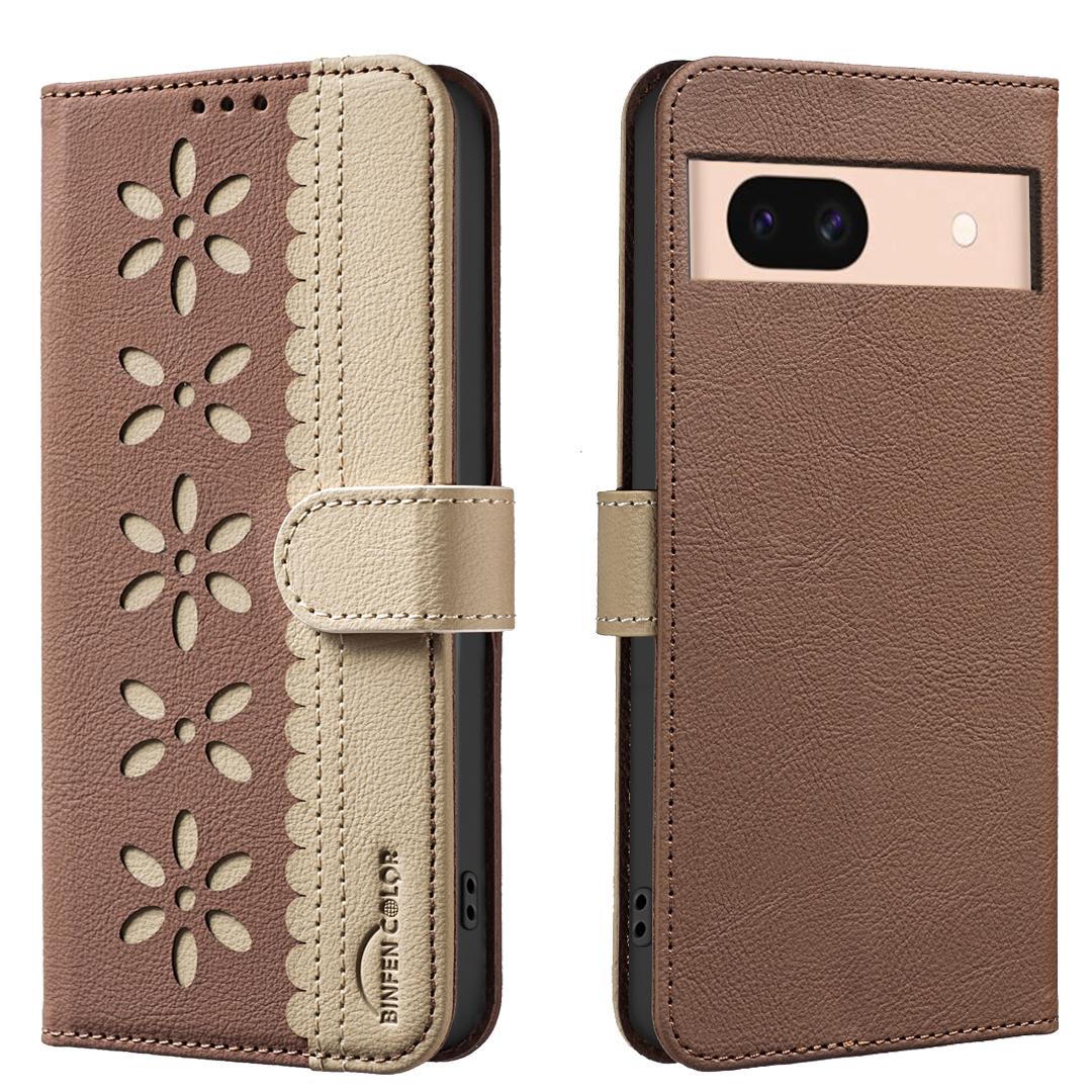 For Google Pixel 8a Leather Case BINFEN COLOR BF36 Floral Pattern Phone Cover RFID Blocking Wallet Stand Brown
For Google Pixel 8a Leather Case BINFEN COLOR BF36 Floral Pattern Phone Cover RFID Blocking Wallet Stand Brown