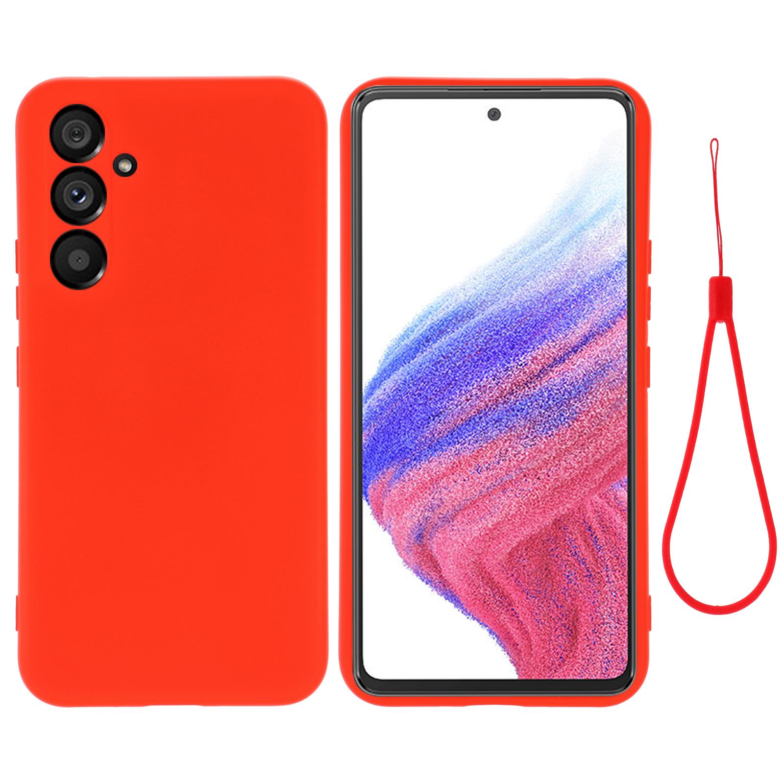 For Samsung Galaxy A54 5G Anti-scratch Liquid Silicone Phone Case Protective Cover with Strap Red
For Samsung Galaxy A54 5G Anti-scratch Liquid Silicone Phone Case Protective Cover with Strap Red