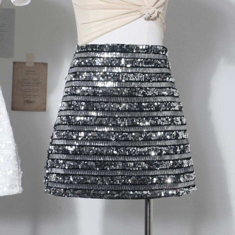 Retro Sequin A-Line High-Waisted Striped Skirt - Women s Hip-Hugging, Anti-Exposure, Hot Girl Style Large серый
Retro Sequin A-Line High-Waisted Striped Skirt - Women s Hip-Hugging, Anti-Exposure, Hot Girl Style Large серый