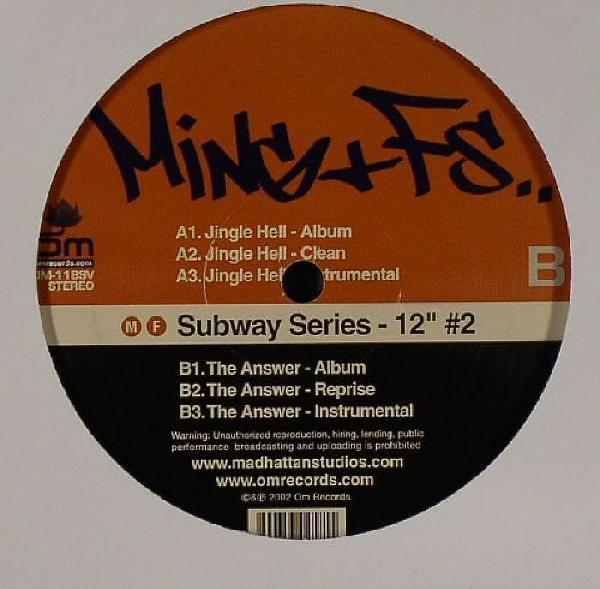12inch Record MING & FS - Subway Series - 12 #2 OM118SV OM Records 2002 US Rap & Hip-Hop/R&B Used
12inch Record MING & FS - Subway Series - 12 #2 OM118SV OM Records 2002 US Rap & Hip-Hop/R&B Used