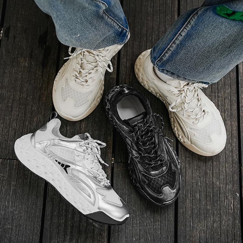 New Fashion Men s Four Seasons Comfortable Thick Sole Shoes Students BoysTrending Soft Sole Breathable Casual Running Sneakers 39 срібний/чорний
New Fashion Men s Four Seasons Comfortable Thick Sole Shoes Students BoysTrending Soft Sole Breathable Casual Running Sneakers 39 срібний/чорний