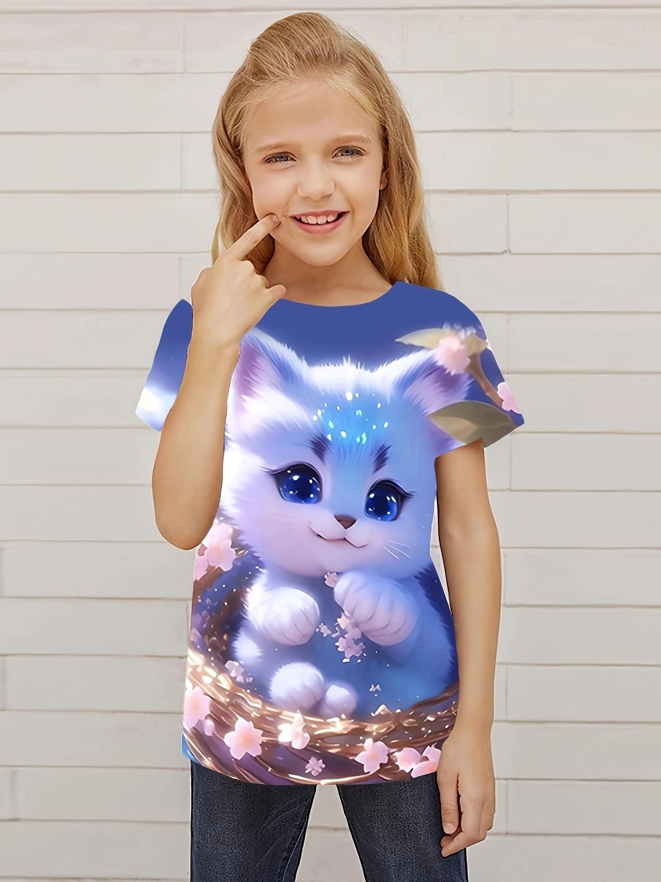 Футболка 3D графический принт животное милый питомец котенок топ детский летний тренд женский топ с круглым вырезом 100
Футболка 3D графический принт животное милый питомец котенок топ детский летний тренд женский топ с круглым вырезом 100