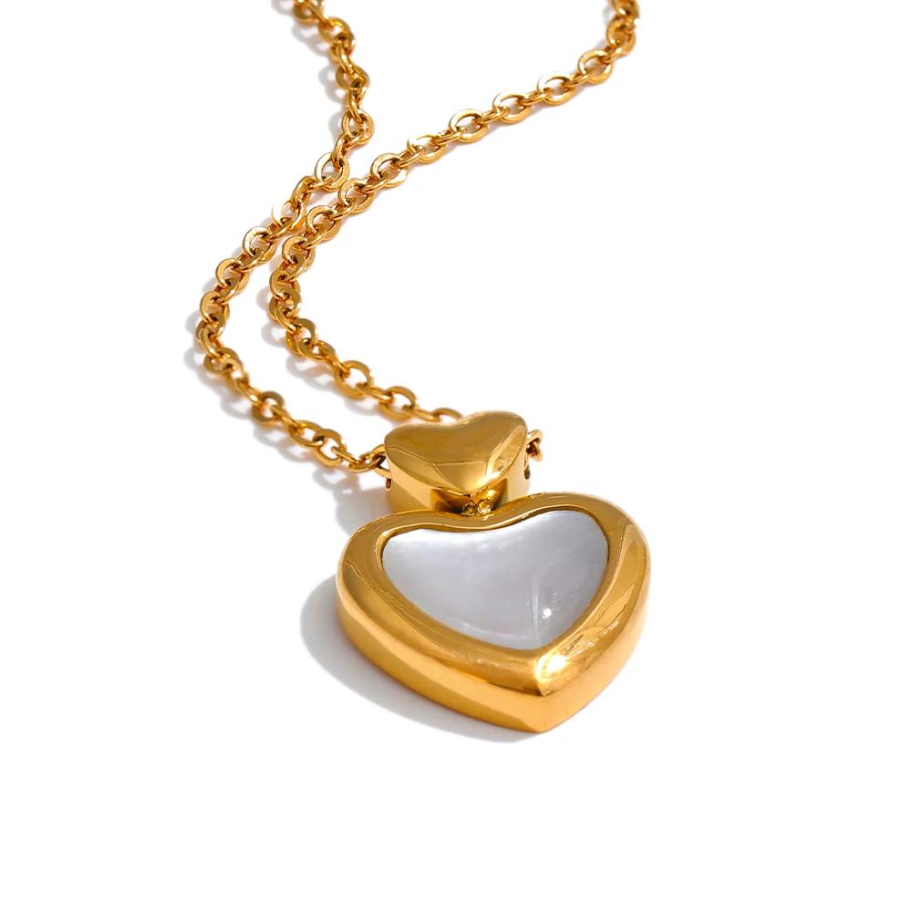 Yhpup Stainless Steel Natural Shell Heart Love Necklace Pendant Gold Color 18K PVD Plated Romantic Fashion Cast Jewelry Gift
Yhpup Stainless Steel Natural Shell Heart Love Necklace Pendant Gold Color 18K PVD Plated Romantic Fashion Cast Jewelry Gift