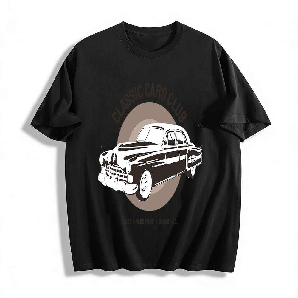 Classic Cars Club Vintage Garage Themed Graphic Casual T-Shirt Pure cotton T-shirt XXS
Classic Cars Club Vintage Garage Themed Graphic Casual T-Shirt Pure cotton T-shirt XXS