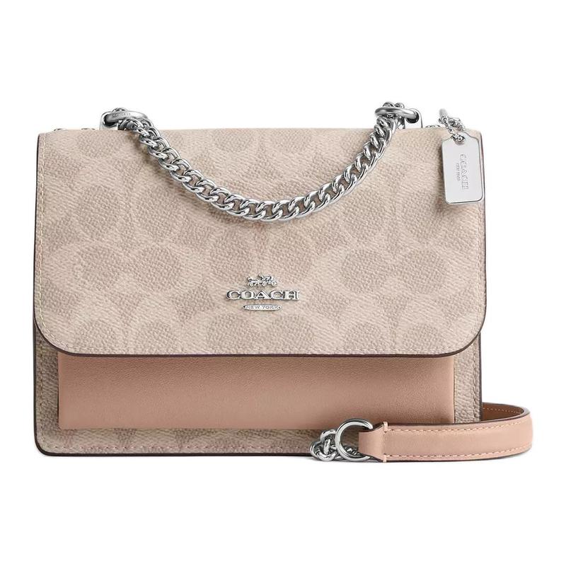 COACH Klare 18 Logo Buckle Fastening Faux Leather and Calf Leather Crossbody Bag Small Women s Taupe сірий колір
COACH Klare 18 Logo Buckle Fastening Faux Leather and Calf Leather Crossbody Bag Small Women s Taupe сірий колір