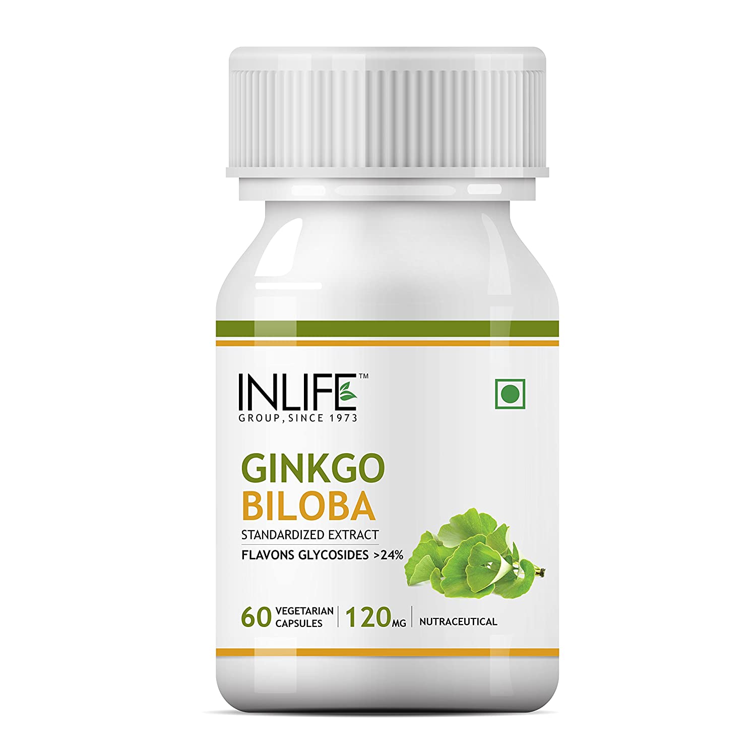 Екстракт Гінкго Білоба (60 кап, 120 мг), Ginkgo Biloba Extract, INLIFE
Екстракт Гінкго Білоба (60 кап, 120 мг), Ginkgo Biloba Extract, INLIFE