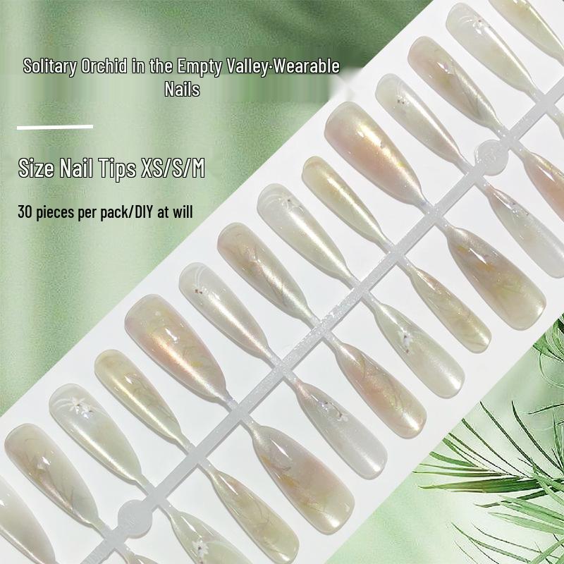 Hidden Orchid: Jiangnan Water Town Press-on Nails - 30 Long Almond Suzhou Sketch Pieces
Hidden Orchid: Jiangnan Water Town Press-on Nails - 30 Long Almond Suzhou Sketch Pieces