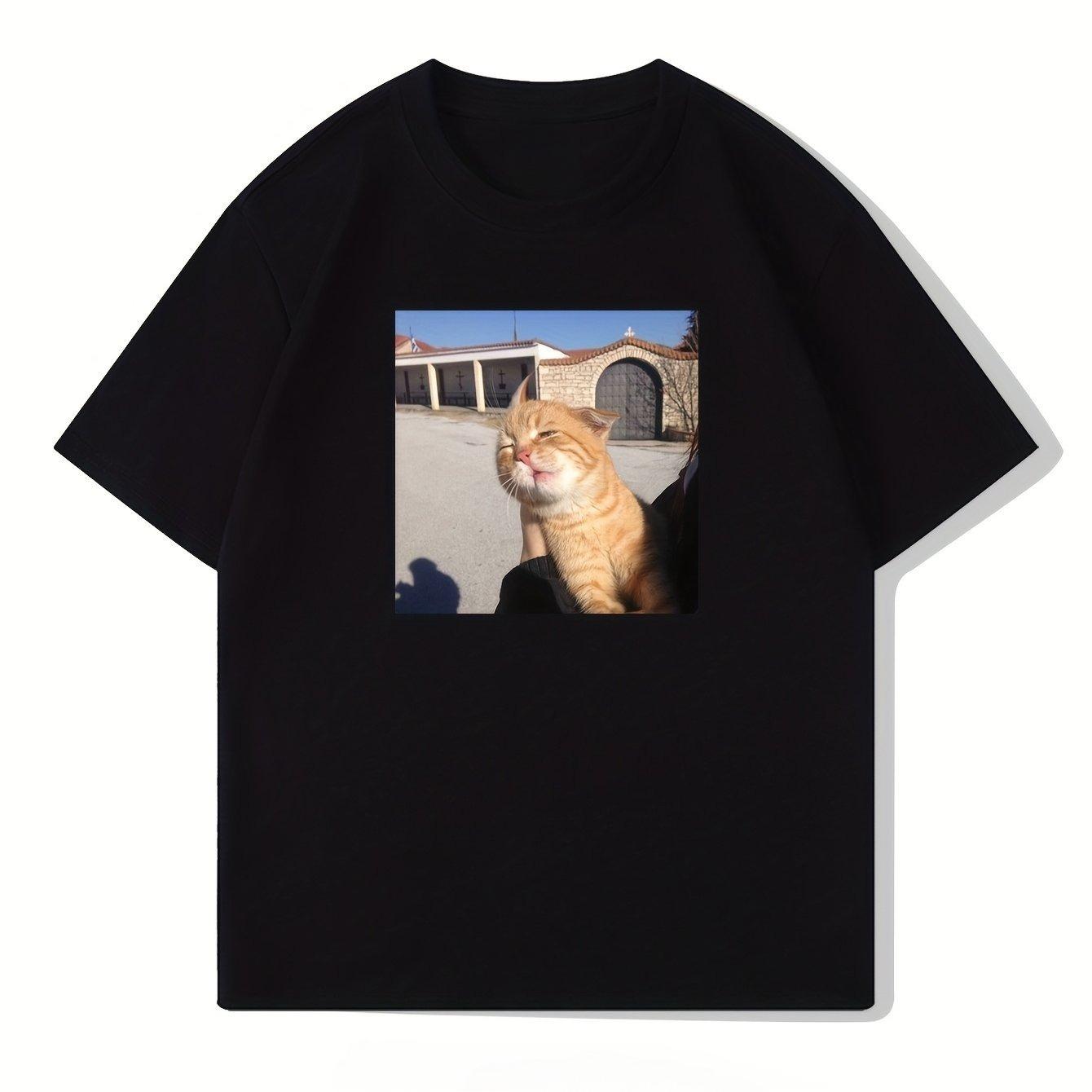HOT SALE Whimsically Cat Casual Men s T-shirt Cotton Short Sleeve Tee with Cat Print Summer Fashion Top Slightly Stretched 4XL
HOT SALE Whimsically Cat Casual Men s T-shirt Cotton Short Sleeve Tee with Cat Print Summer Fashion Top Slightly Stretched 4XL