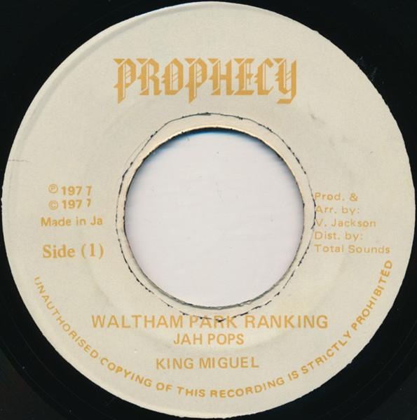 7inch Record STEPPING KING MIGUEL Waltham Park Ranking NONE Prophecy 1977 Jamaica Reggae Ska Dub Used
7inch Record STEPPING KING MIGUEL Waltham Park Ranking NONE Prophecy 1977 Jamaica Reggae Ska Dub Used