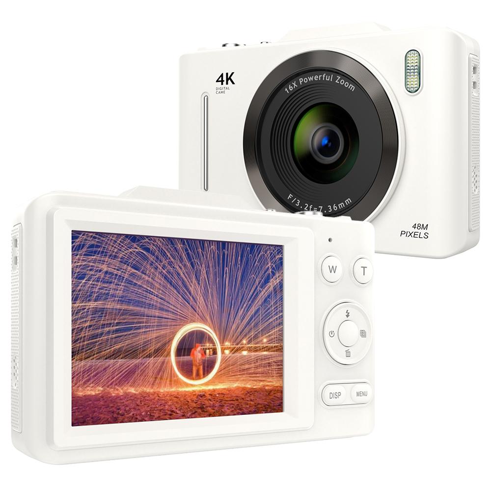 H16 2.8-inch IPS Screen Student Digital Camera 16x Zoom Anti-Shake Autofocus CCD Camera White
H16 2.8-inch IPS Screen Student Digital Camera 16x Zoom Anti-Shake Autofocus CCD Camera White