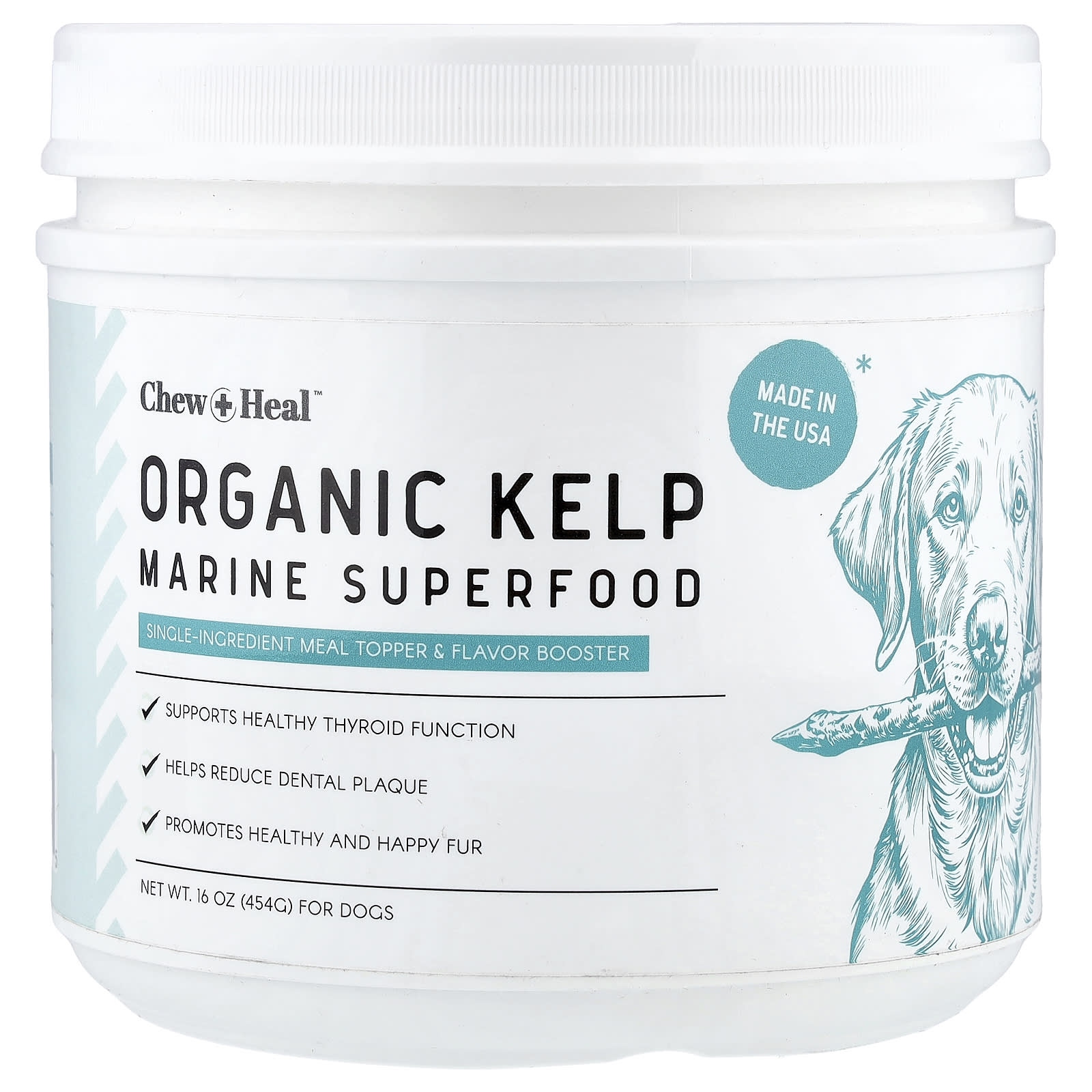 Chew + Heal, Organic Kelp, Marine Superfood, For Dogs, 454G(16Oz)
Chew + Heal, Organic Kelp, Marine Superfood, For Dogs, 454G(16Oz)