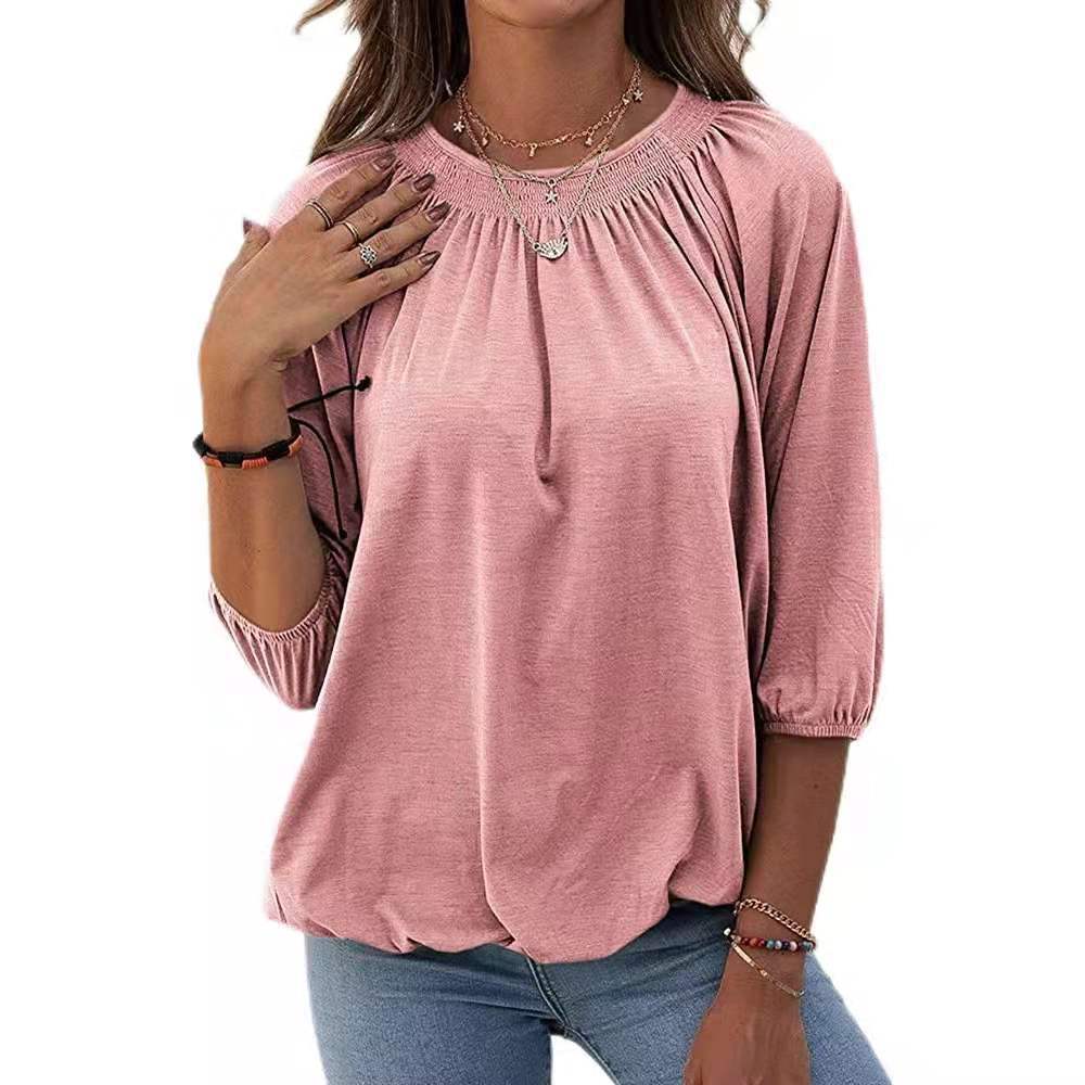 2025 Solid Color Loose Round Leader T-shirt for Women XXL рожевий
2025 Solid Color Loose Round Leader T-shirt for Women XXL рожевий