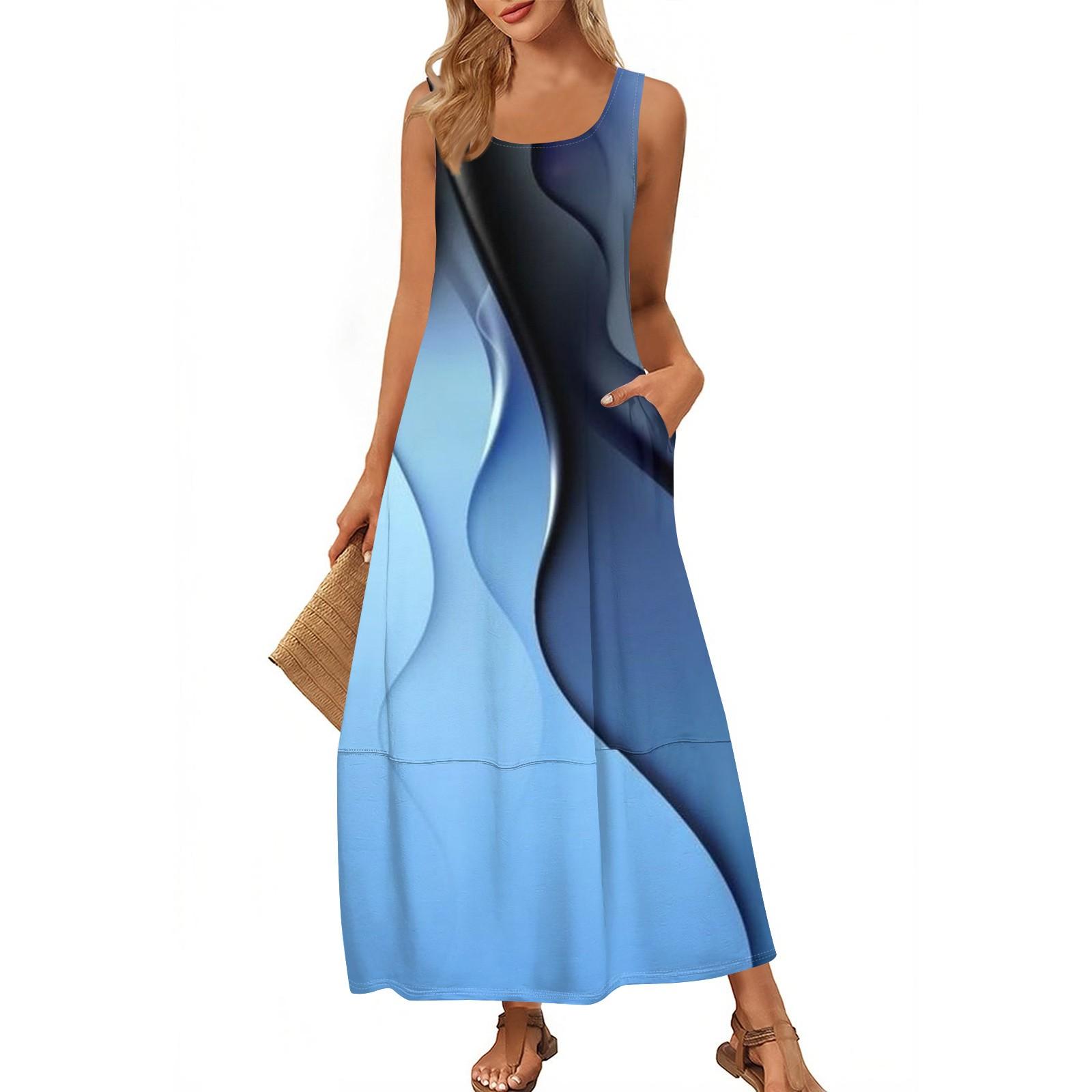 Женская модная повседневная юбка макси, летняя пляжная юбка с круглым вырезом, без рукавов, свободный сарафан с цветными блоками и принтом XXL
Женская модная повседневная юбка макси, летняя пляжная юбка с круглым вырезом, без рукавов, свободный сарафан с цветными блоками и принтом XXL