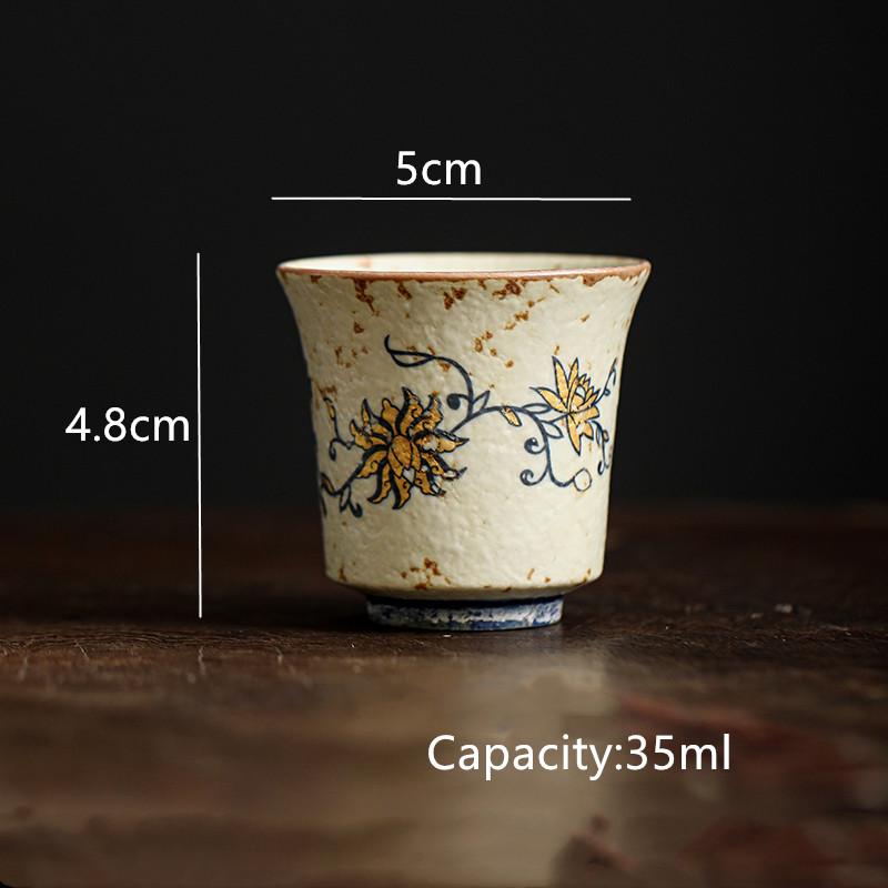 1 Pc Chinese Vintage Ceramic Tea Cup Handmade Flower Pattern Tea Bowl Household Master Teacup Travel Personal Teaware 35ml 5x4.8cm 35ml
1 Pc Chinese Vintage Ceramic Tea Cup Handmade Flower Pattern Tea Bowl Household Master Teacup Travel Personal Teaware 35ml 5x4.8cm 35ml