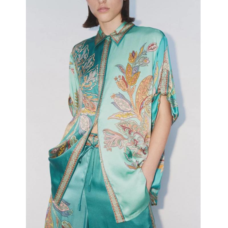 European & American Retro Print Satin Short-Sleeve Lapel Shirt and Trousers Casual Set 2024 Extra Large
European & American Retro Print Satin Short-Sleeve Lapel Shirt and Trousers Casual Set 2024 Extra Large