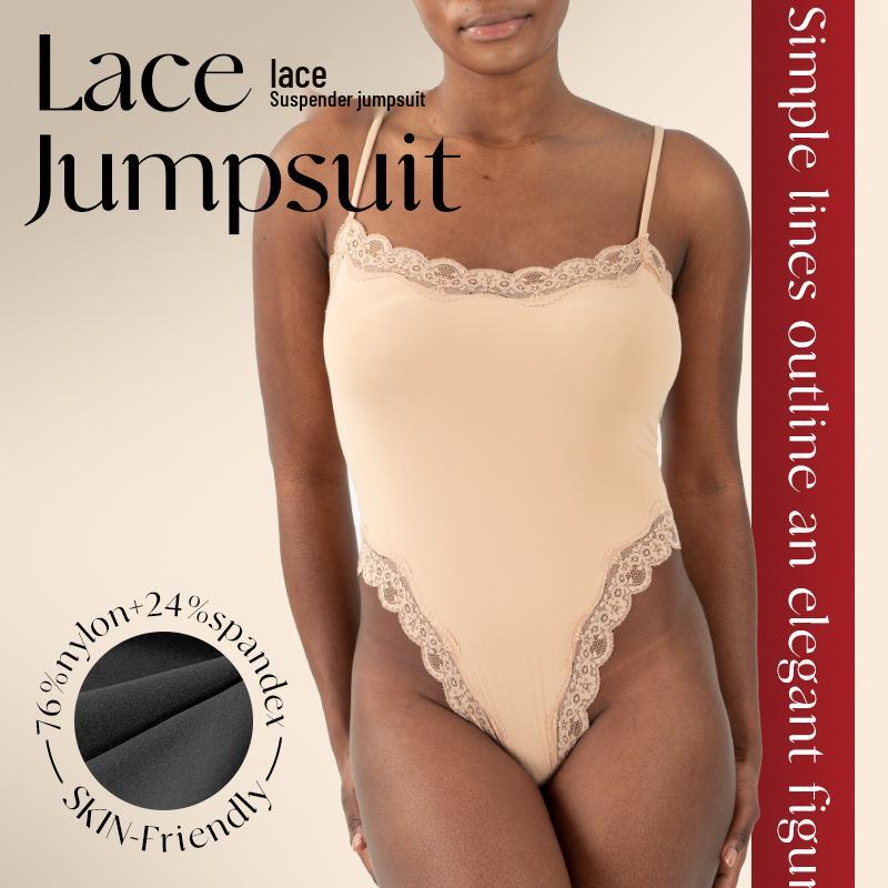 Spot Trade Hot Trend Lace-Trim Spaghetti Strap Bodysuit for Women - Nude, Sexy Innerwear Body Shaper S
Spot Trade Hot Trend Lace-Trim Spaghetti Strap Bodysuit for Women - Nude, Sexy Innerwear Body Shaper S