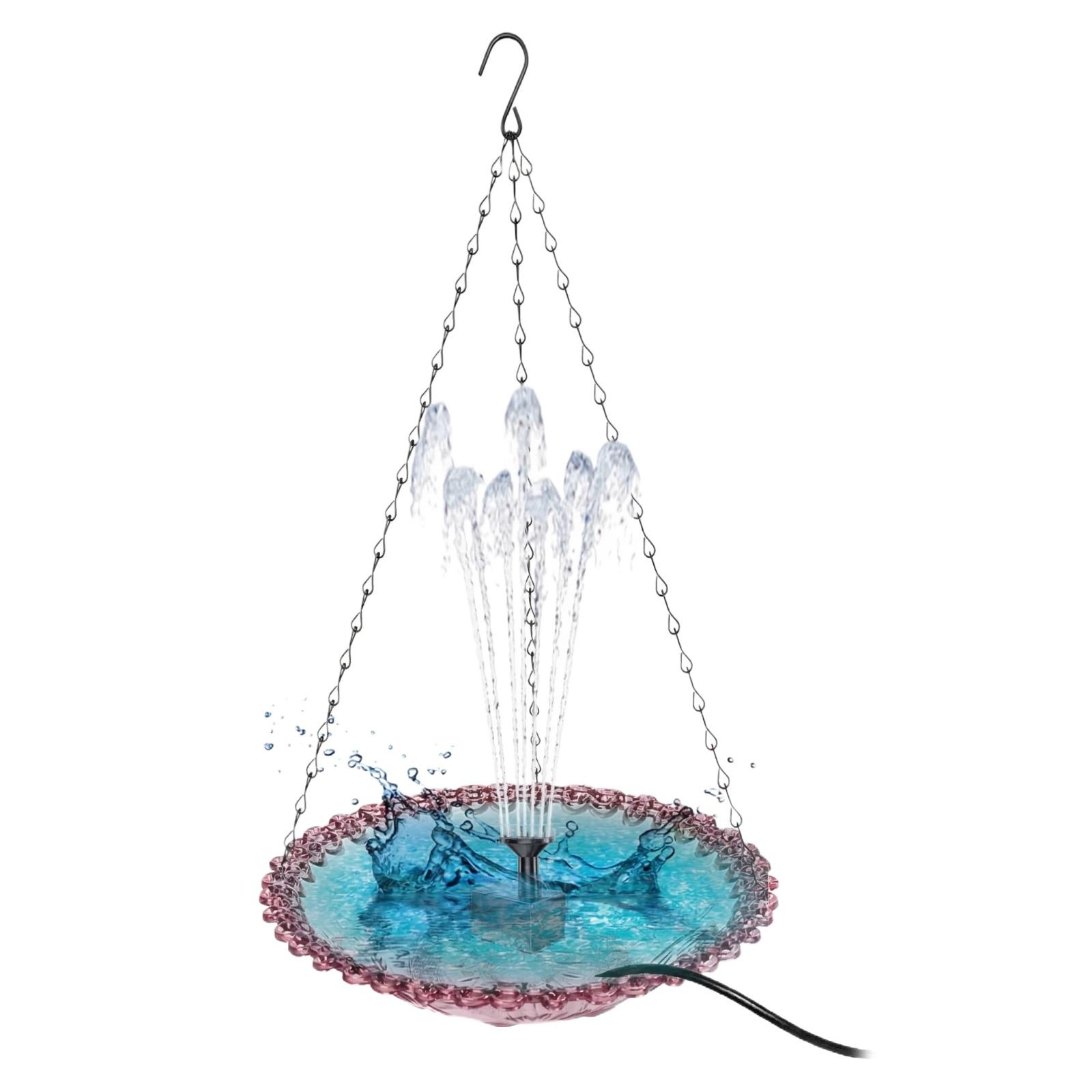 Hanging Bird Bath Fountain with USB Powered Pump Suspended Water Feature for Outdoor Garden Yard Decoration Easy to Install One Size фіолетовий
Hanging Bird Bath Fountain with USB Powered Pump Suspended Water Feature for Outdoor Garden Yard Decoration Easy to Install One Size фіолетовий