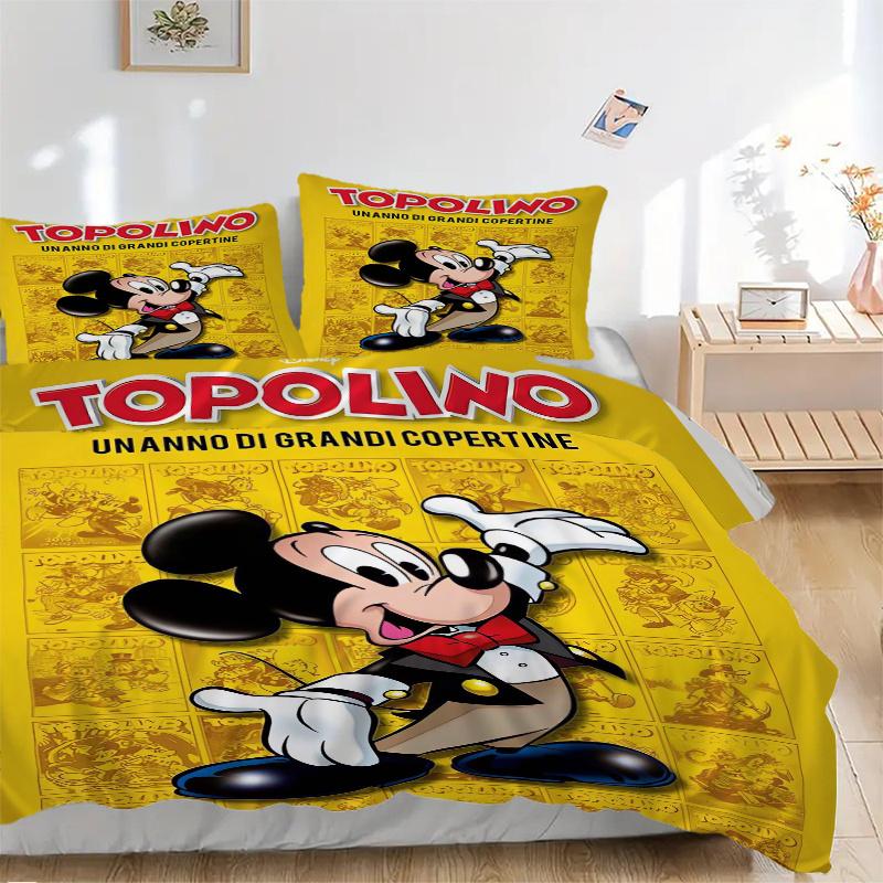 3pcs Disney Topolino Mickey Mouse Bedding Set - 1 Soft Quilt Cover + 2 Pillowcases, Machine Washable - Suitable for All Seasons, Perfect Gift for 135x200cm
3pcs Disney Topolino Mickey Mouse Bedding Set - 1 Soft Quilt Cover + 2 Pillowcases, Machine Washable - Suitable for All Seasons, Perfect Gift for 135x200cm