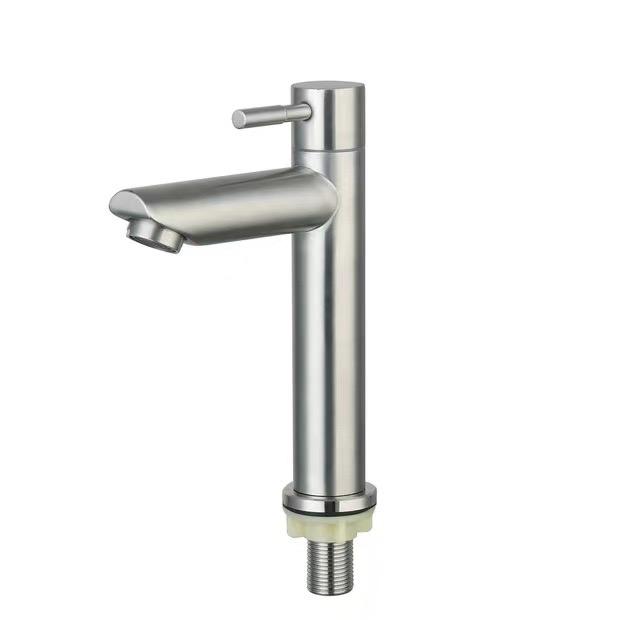 Basin Faucet 304 Stainless Steel Single Cold Water Tap Black Silver Color Deck Mounted Basin Sink Tap G1/2
Basin Faucet 304 Stainless Steel Single Cold Water Tap Black Silver Color Deck Mounted Basin Sink Tap G1/2