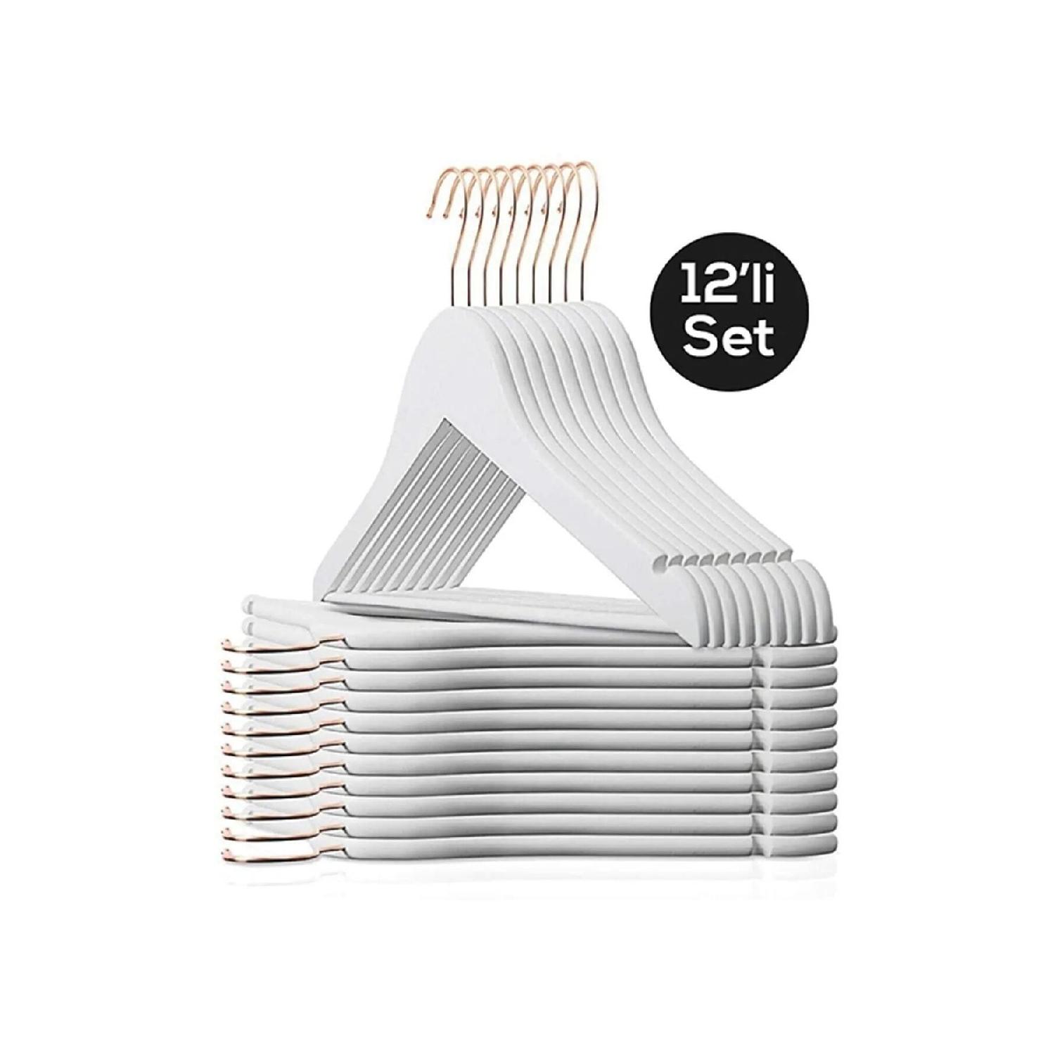 12 Pieces - Wooden Look Plastic Hanger Clothes Dress Shirt Hanger With White Gold Hooks білий
12 Pieces - Wooden Look Plastic Hanger Clothes Dress Shirt Hanger With White Gold Hooks білий