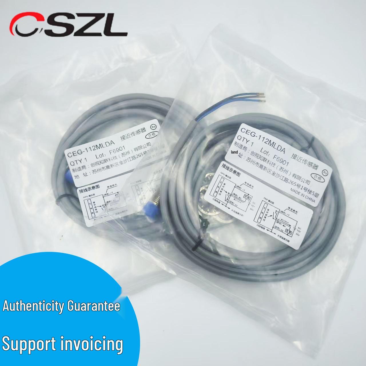 Chuangshi Zhilian M12 Proximity Switch CEG-112MLDA NPN, 10mm Sensing Distance
Chuangshi Zhilian M12 Proximity Switch CEG-112MLDA NPN, 10mm Sensing Distance