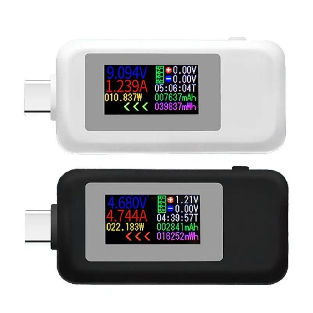 Digital Type-C Current Voltage Monitor Battery Bank Charger Detector Cables Laptop Phone білий
Digital Type-C Current Voltage Monitor Battery Bank Charger Detector Cables Laptop Phone білий